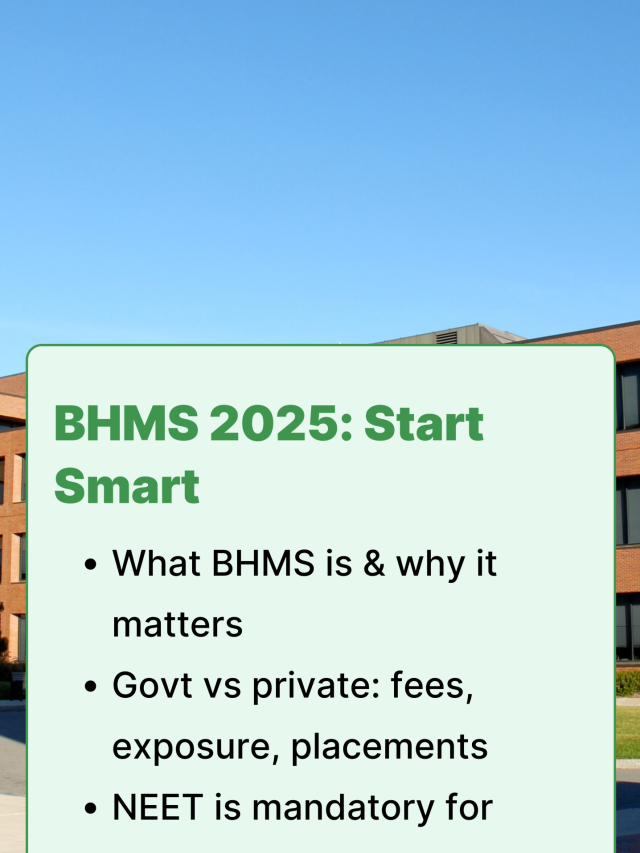 BHMS Top Colleges India 2025: Fees, Seats, Counselling & Tips