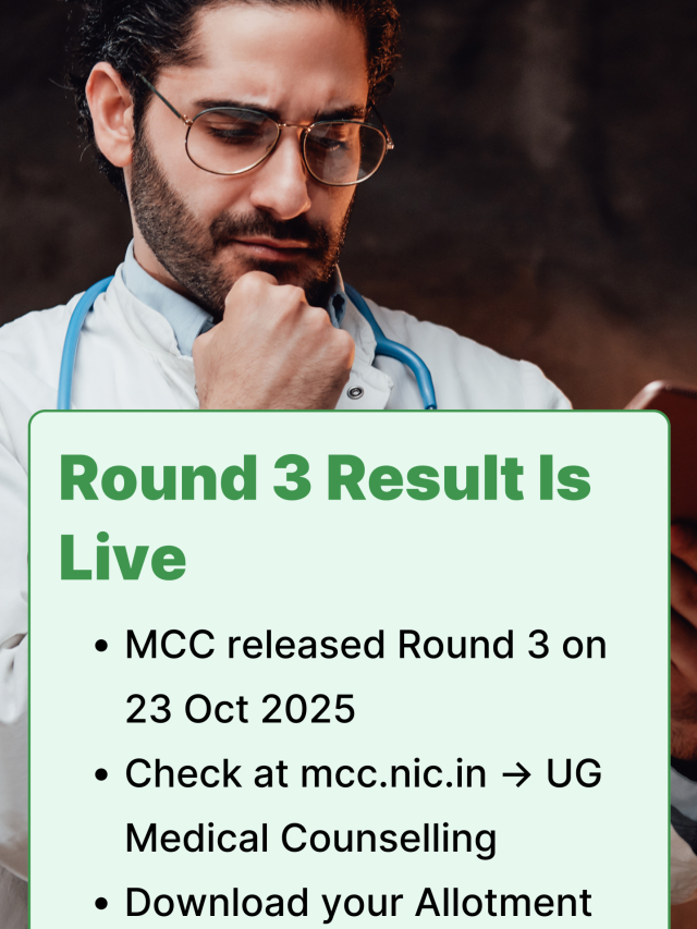 NEET UG 2025 Round 3 Allotment Result: Reporting & Next Steps